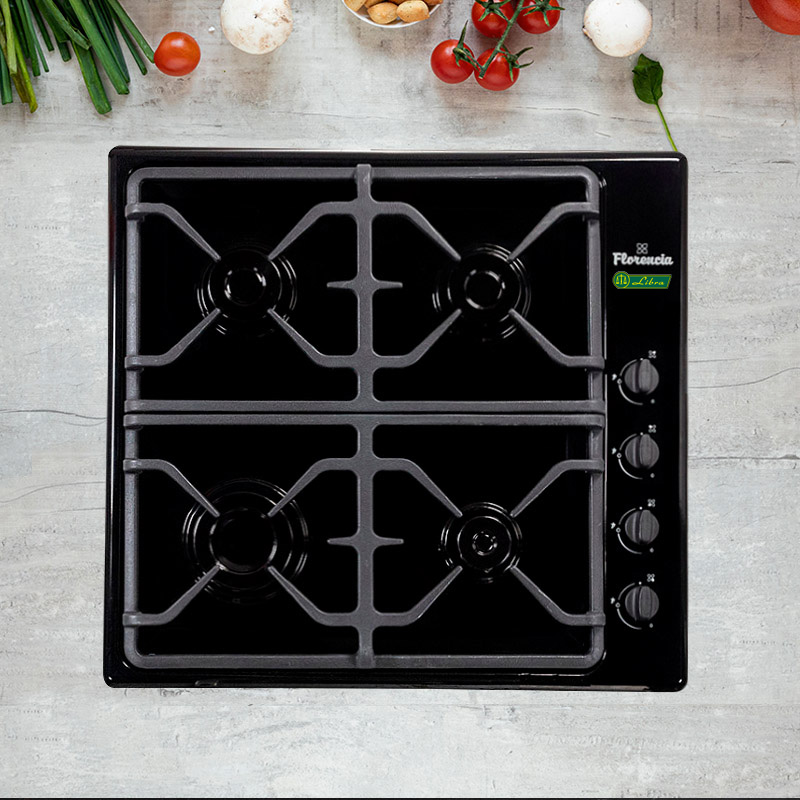 ANAFE A GAS-FLOR 6747N-ENLOZADO NEGRO