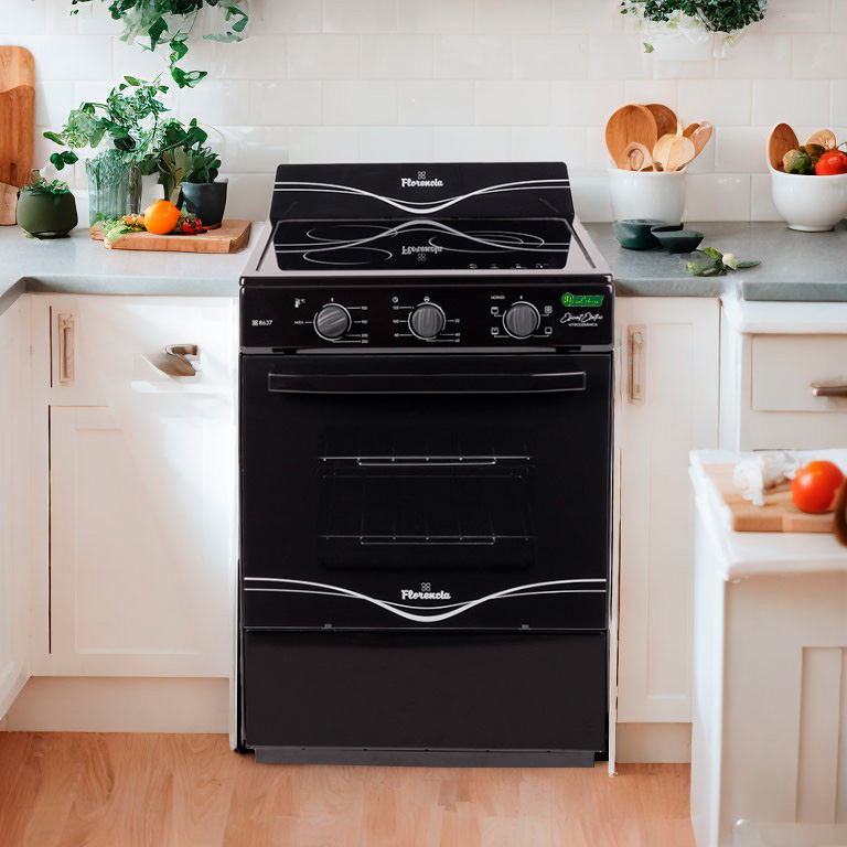 COCINA ELECTRICA-FLOR 8637-NEGRA